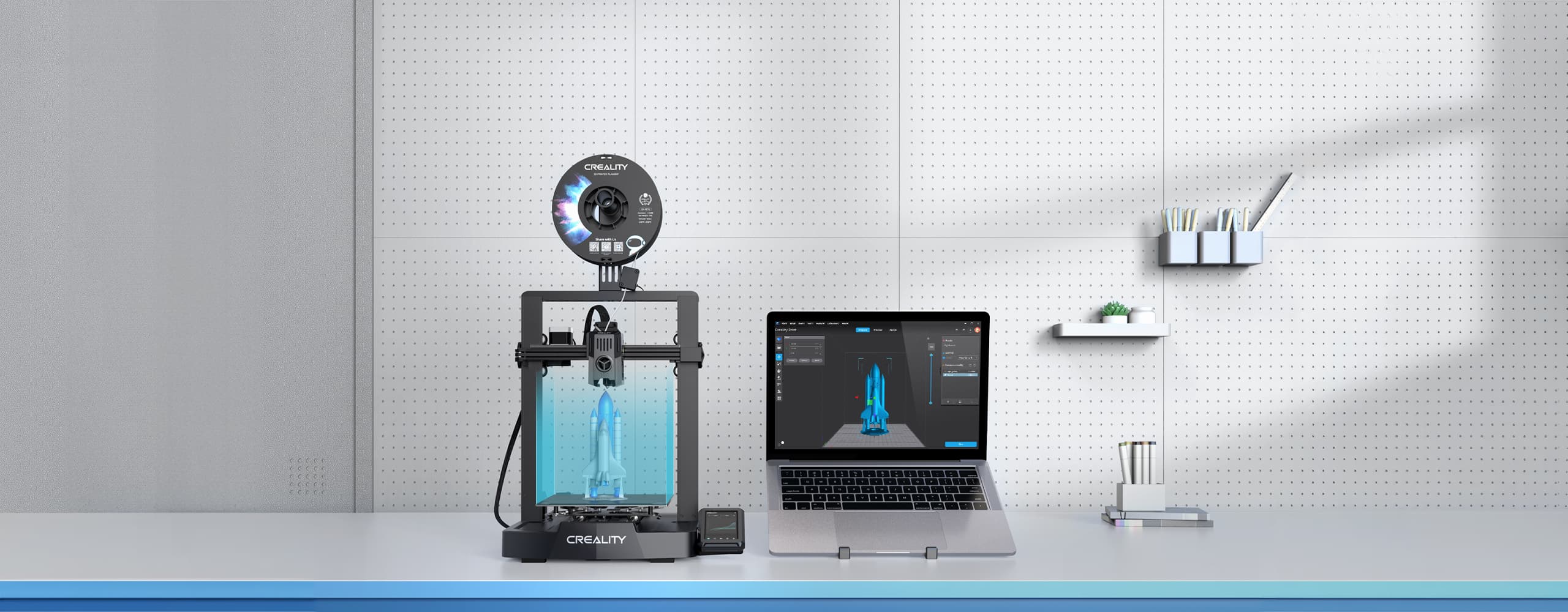 Studio craft 3D printing workspace